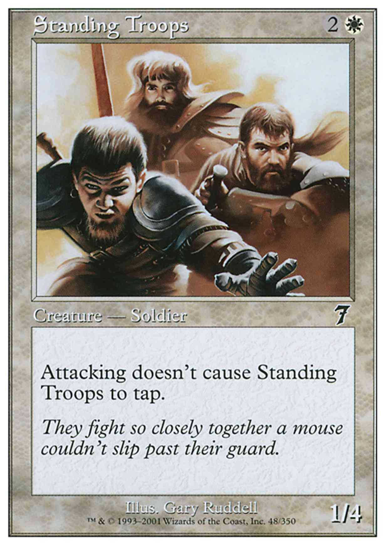 Standing Troops magic card front