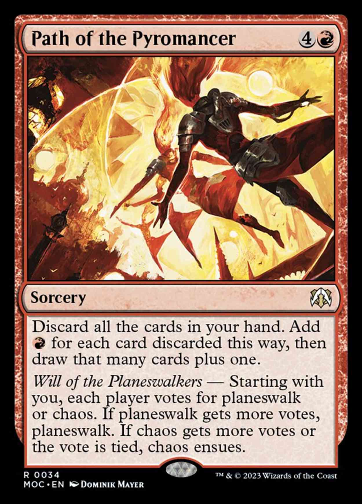 Path of the Pyromancer magic card front