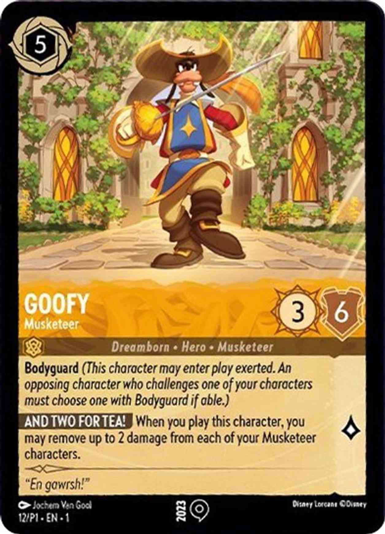 Goofy - Musketeer magic card front