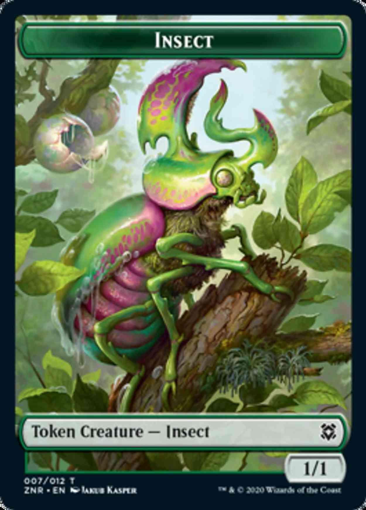 Insect // Kor Warrior Double-sided Token magic card front