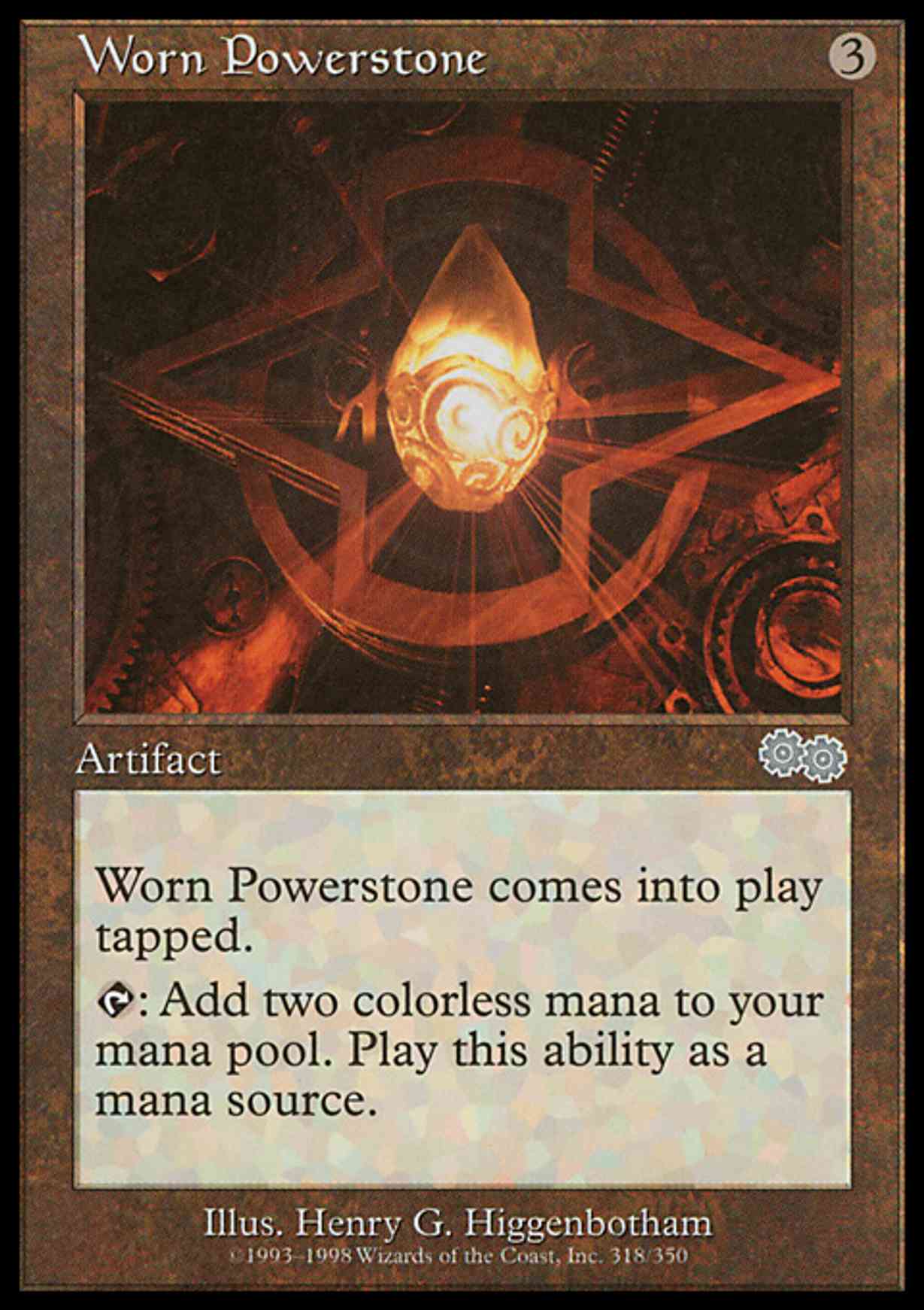 Worn Powerstone magic card front