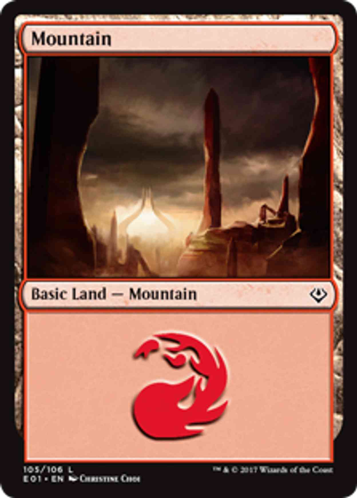 Mountain (105) magic card front
