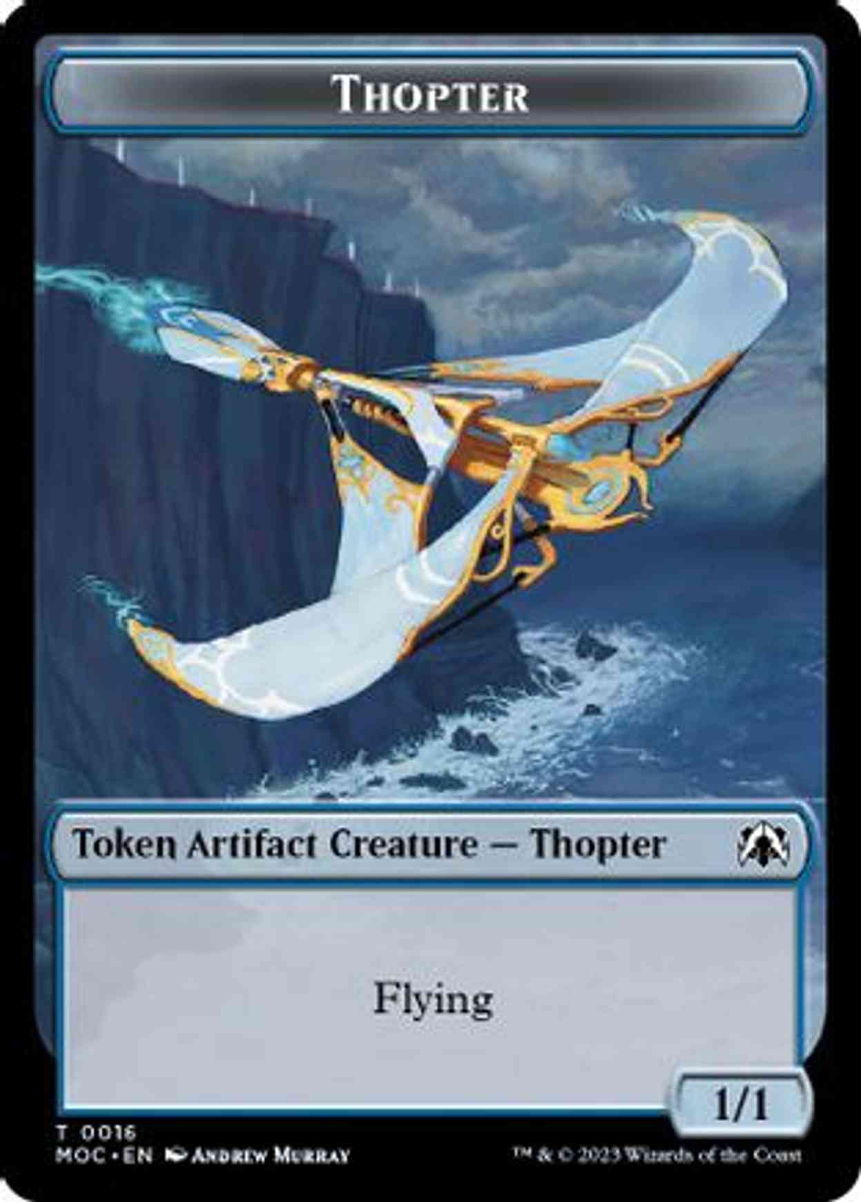 Thopter // Gold Double-sided Token magic card front