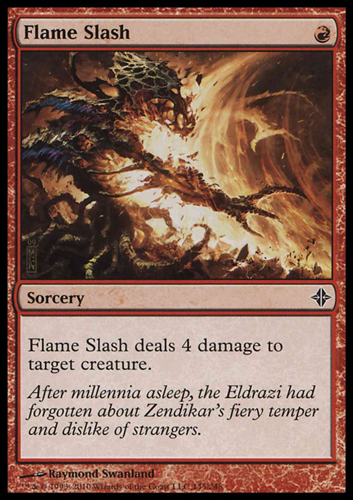Flame Slash magic card front
