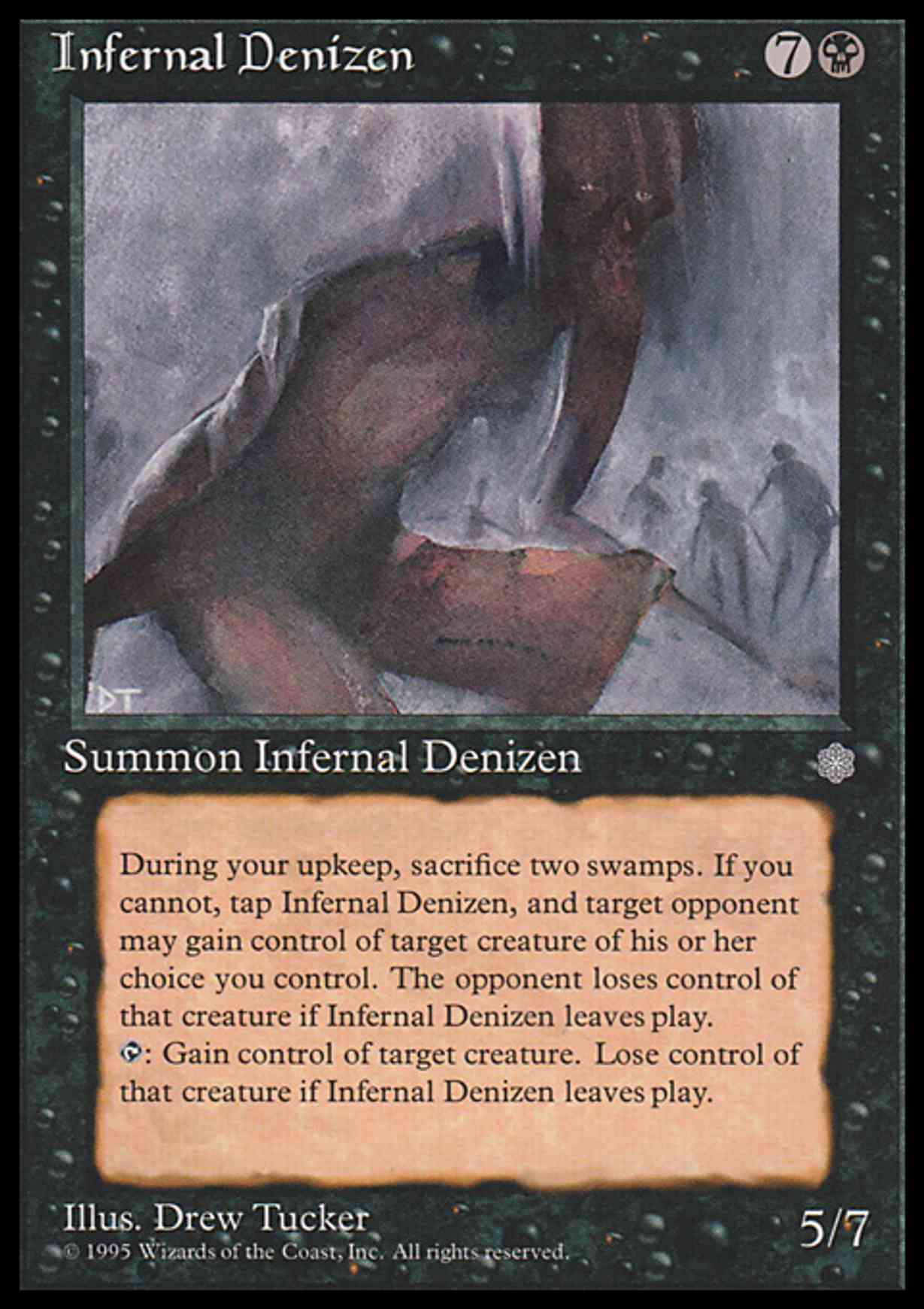 Infernal Denizen magic card front