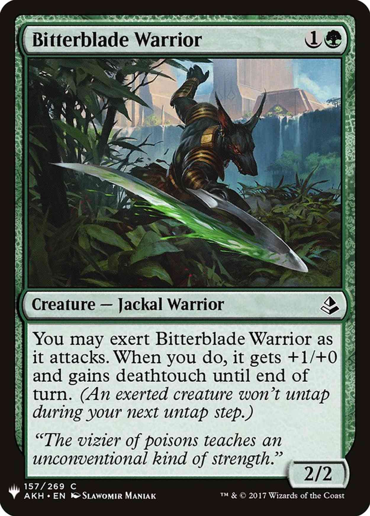 Bitterblade Warrior magic card front