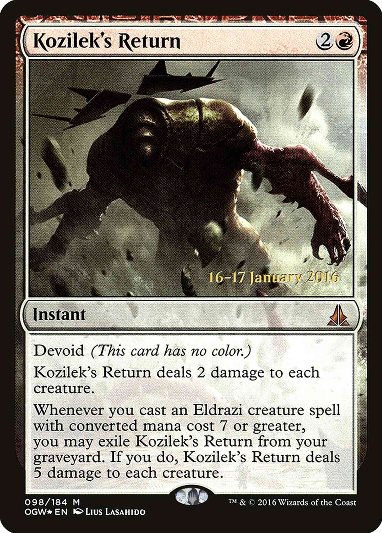 Kozilek's Return magic card front