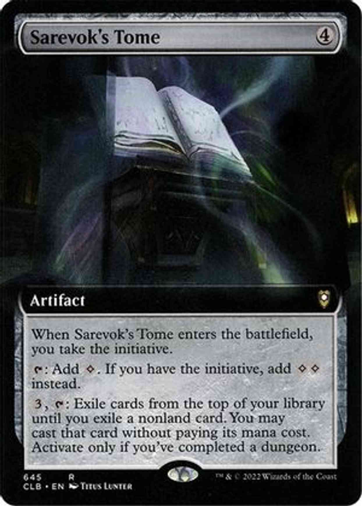 Sarevok's Tome (Extended Art) magic card front