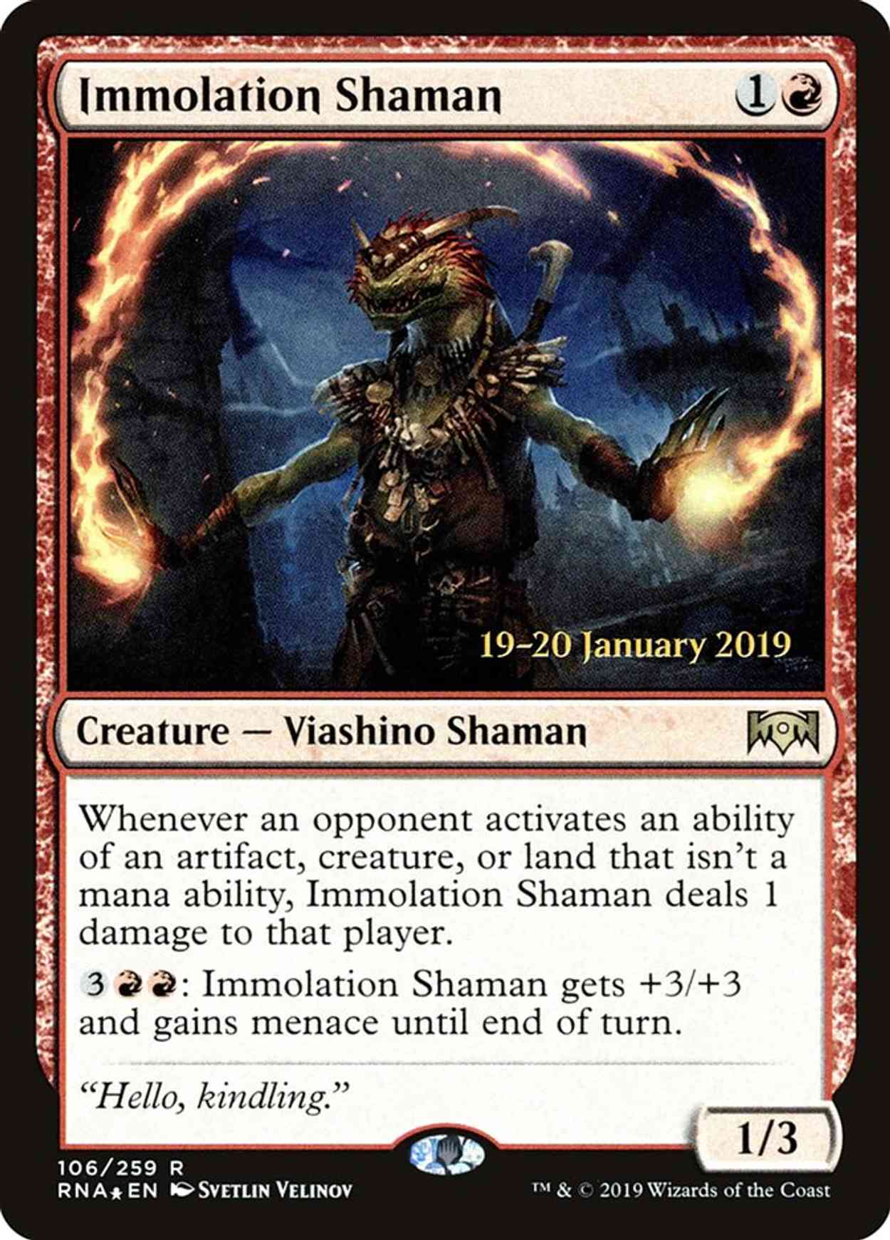 Immolation Shaman magic card front