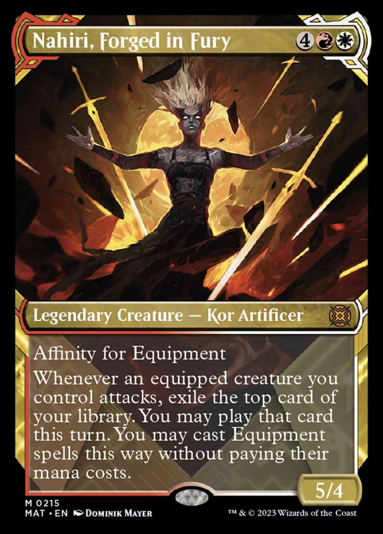 Nahiri, Forged in Fury (Halo Foil) magic card front