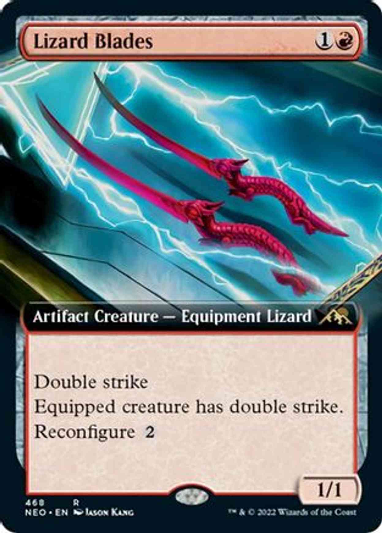 Lizard Blades (Extended Art) magic card front