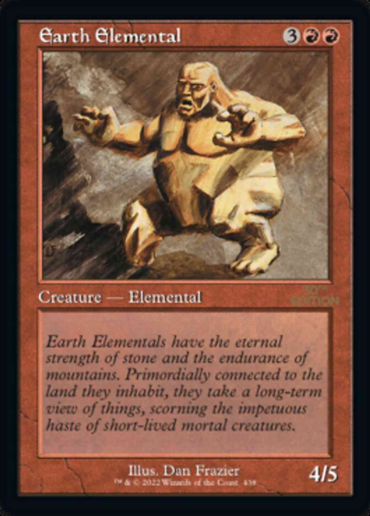 Earth Elemental (Retro Frame) magic card front