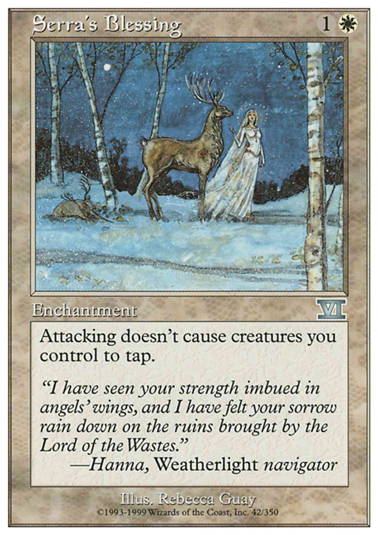 Serra's Blessing magic card front