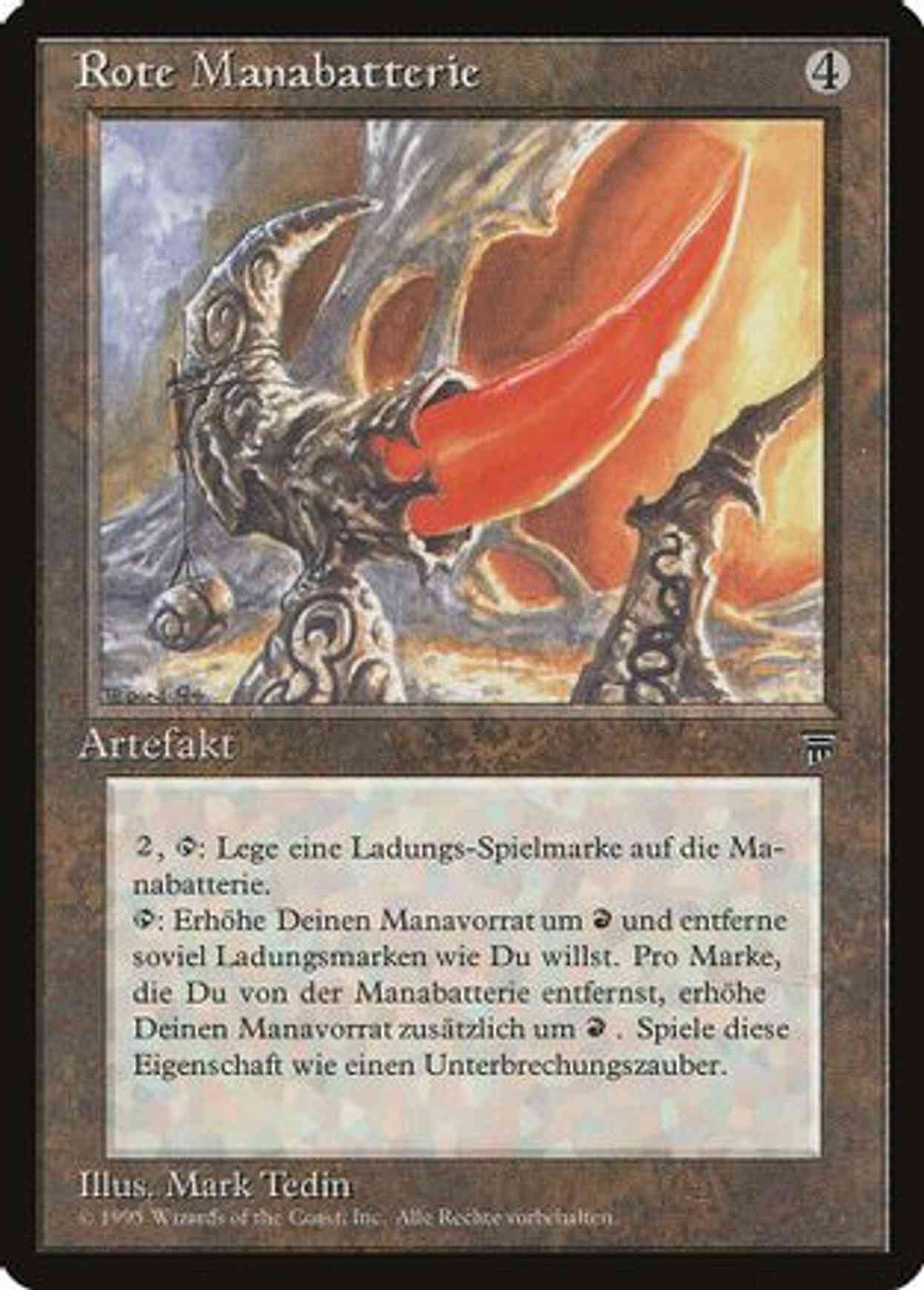 Red Mana Battery (German) - "Rote Manabatterie" magic card front