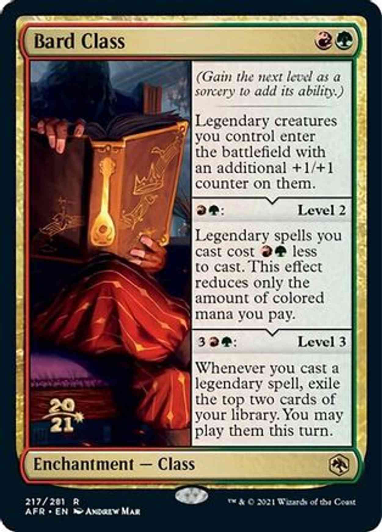 Bard Class magic card front