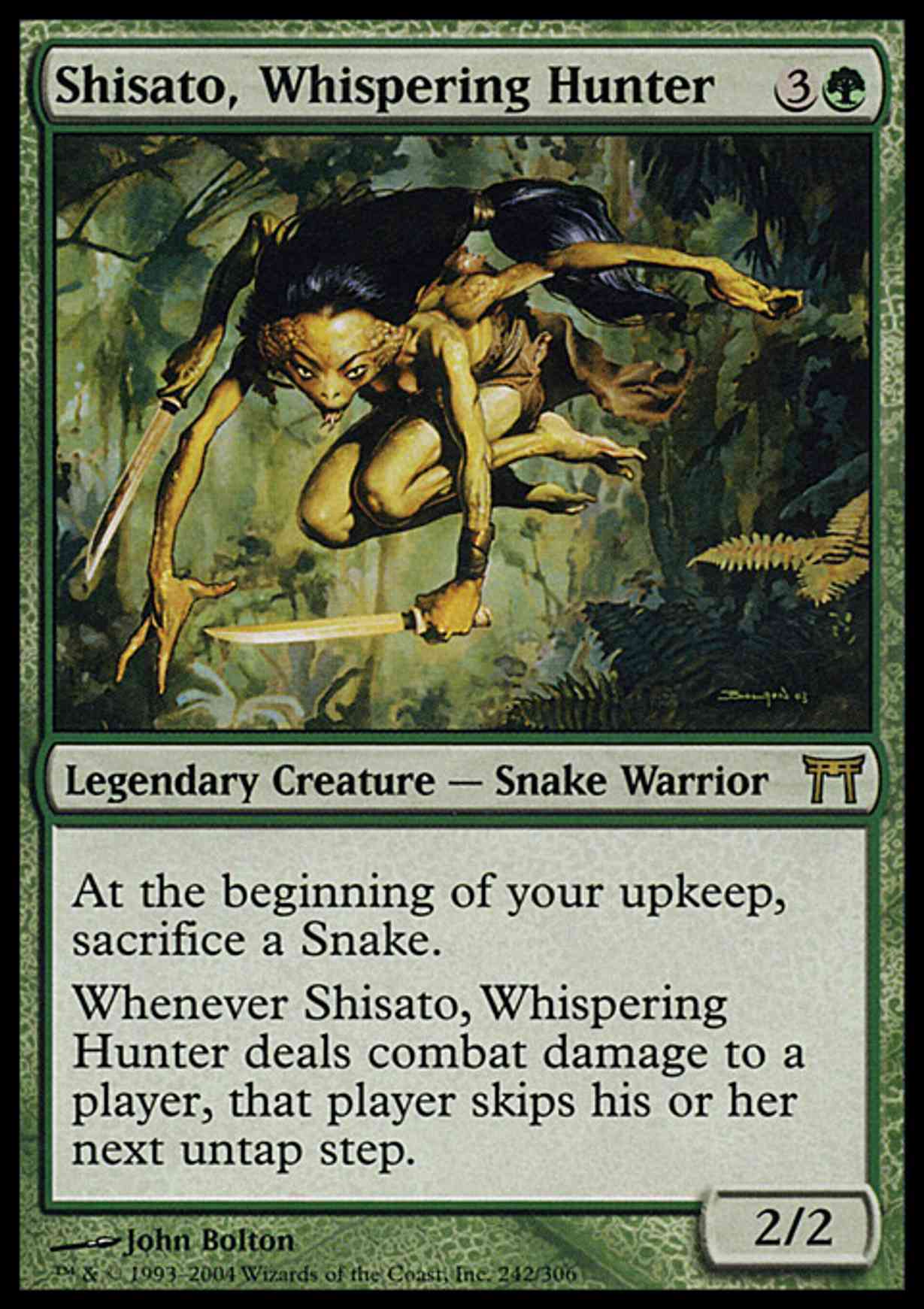 Shisato, Whispering Hunter magic card front