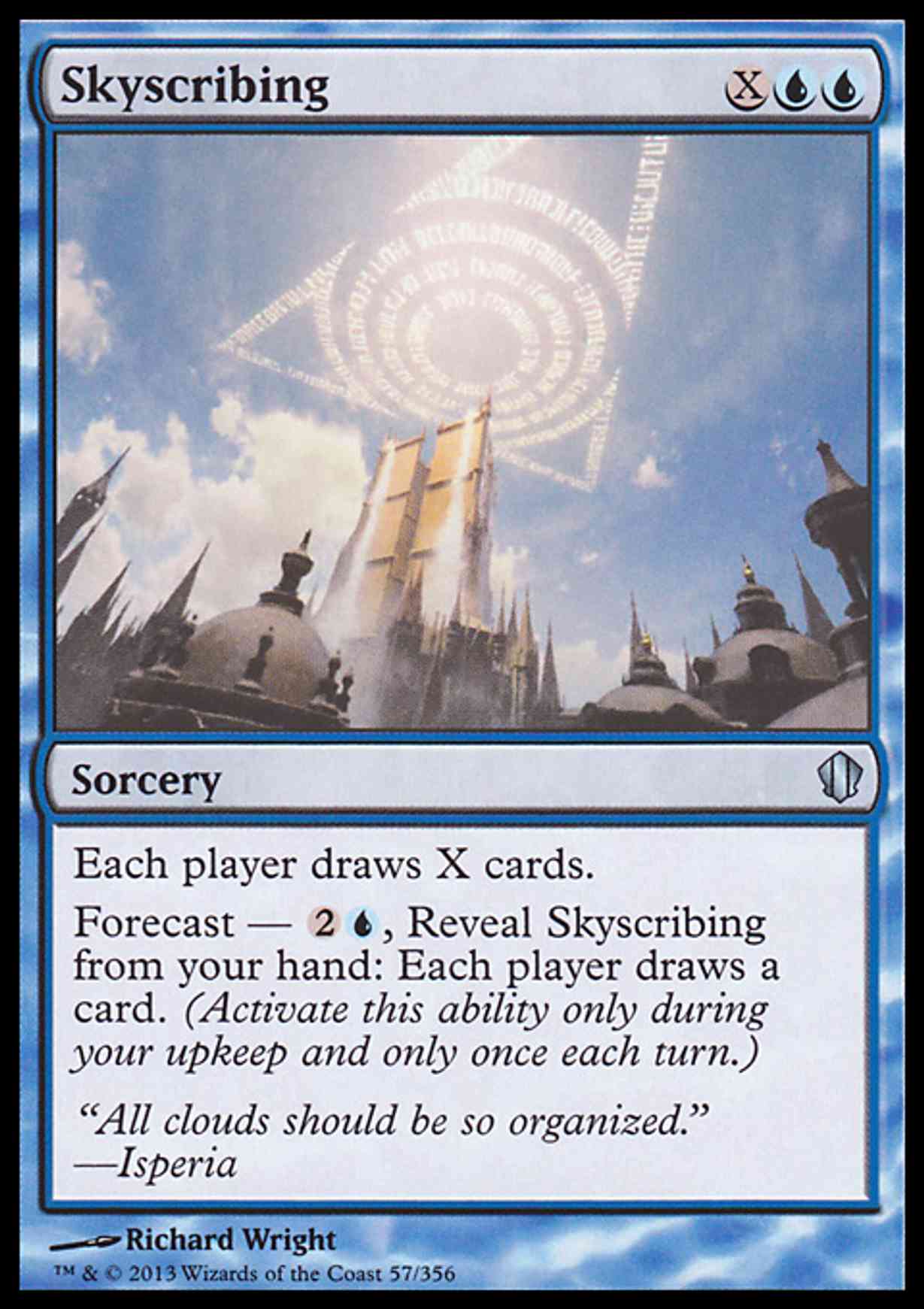 Skyscribing magic card front