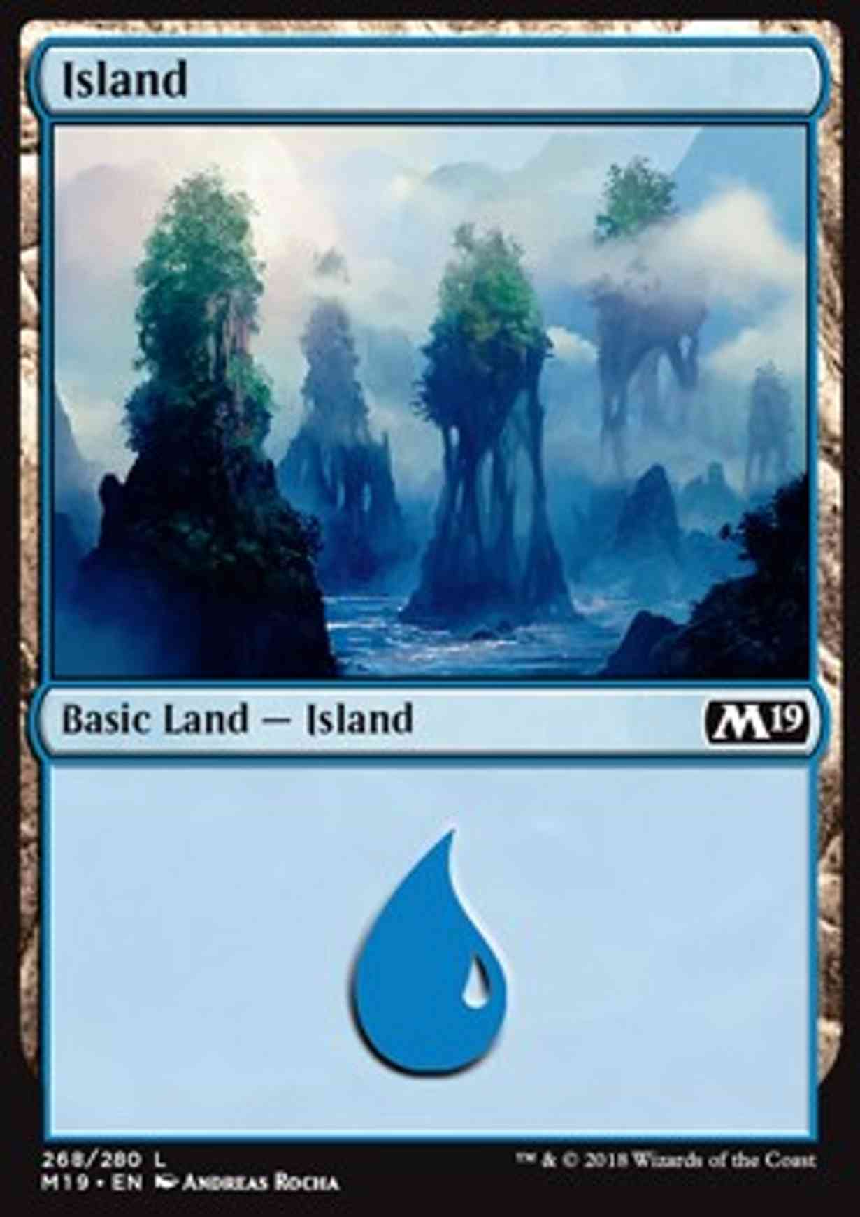 Island (268) magic card front