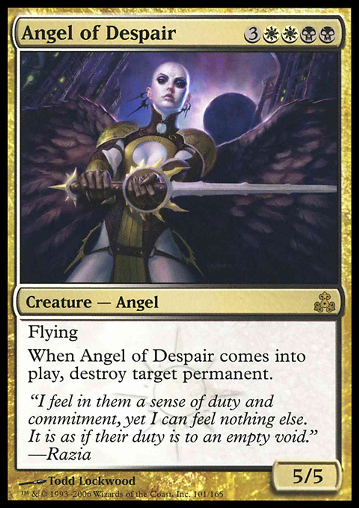Angel of Despair magic card front