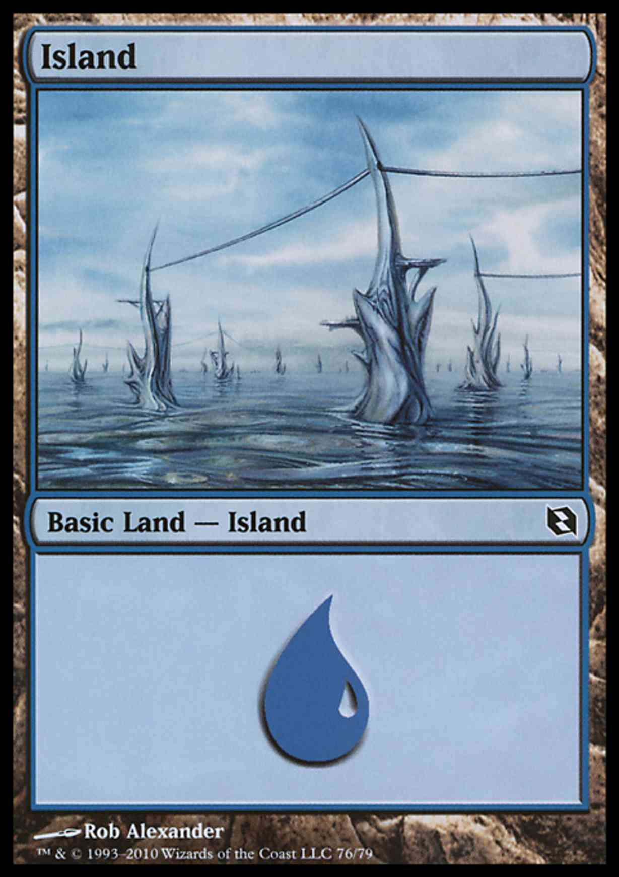 Island (76)  magic card front