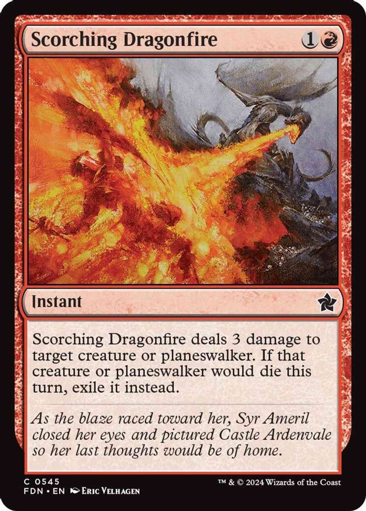 Scorching Dragonfire magic card front