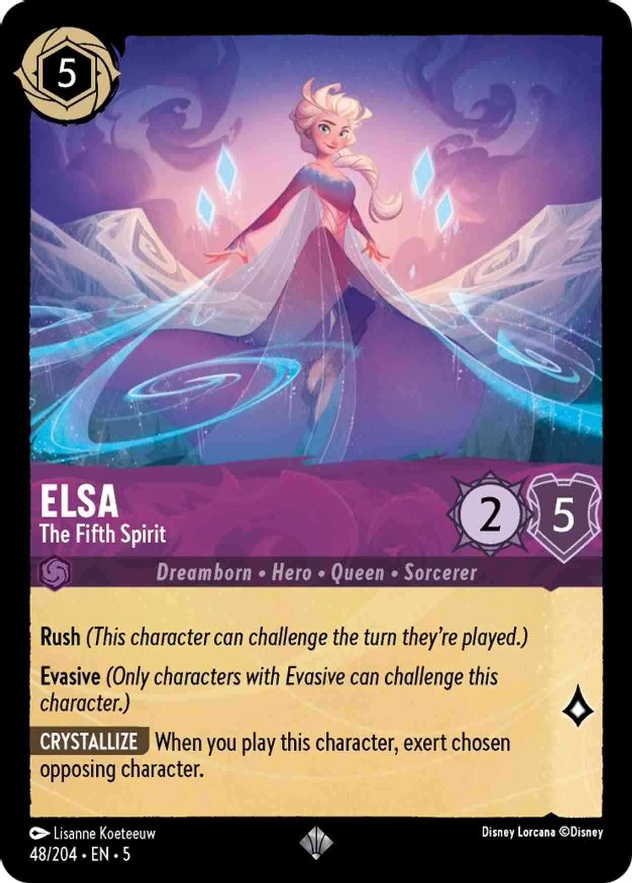 Elsa - The Fifth Spirit magic card front