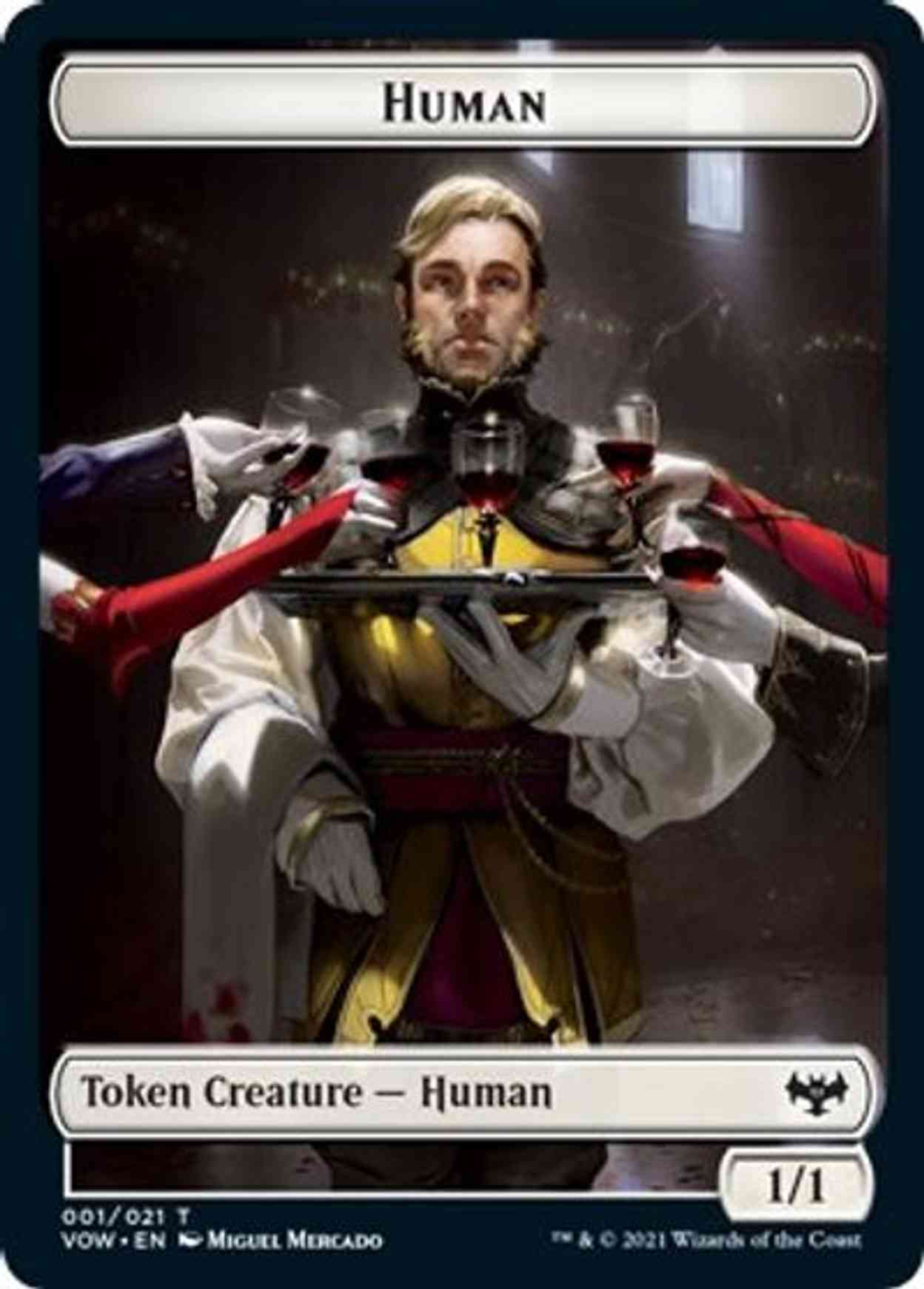 Human (001) // Treasure Double-sided Token magic card front