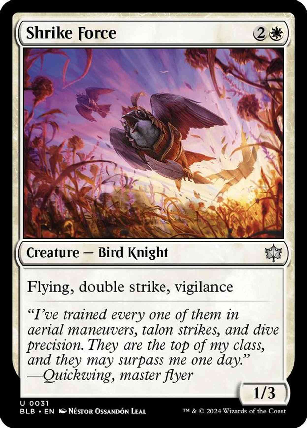 Shrike Force magic card front