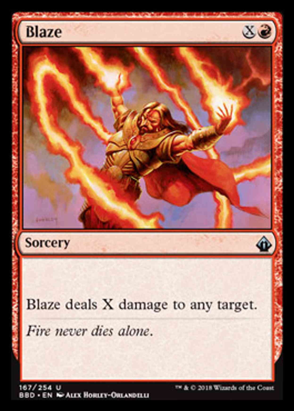 Blaze magic card front
