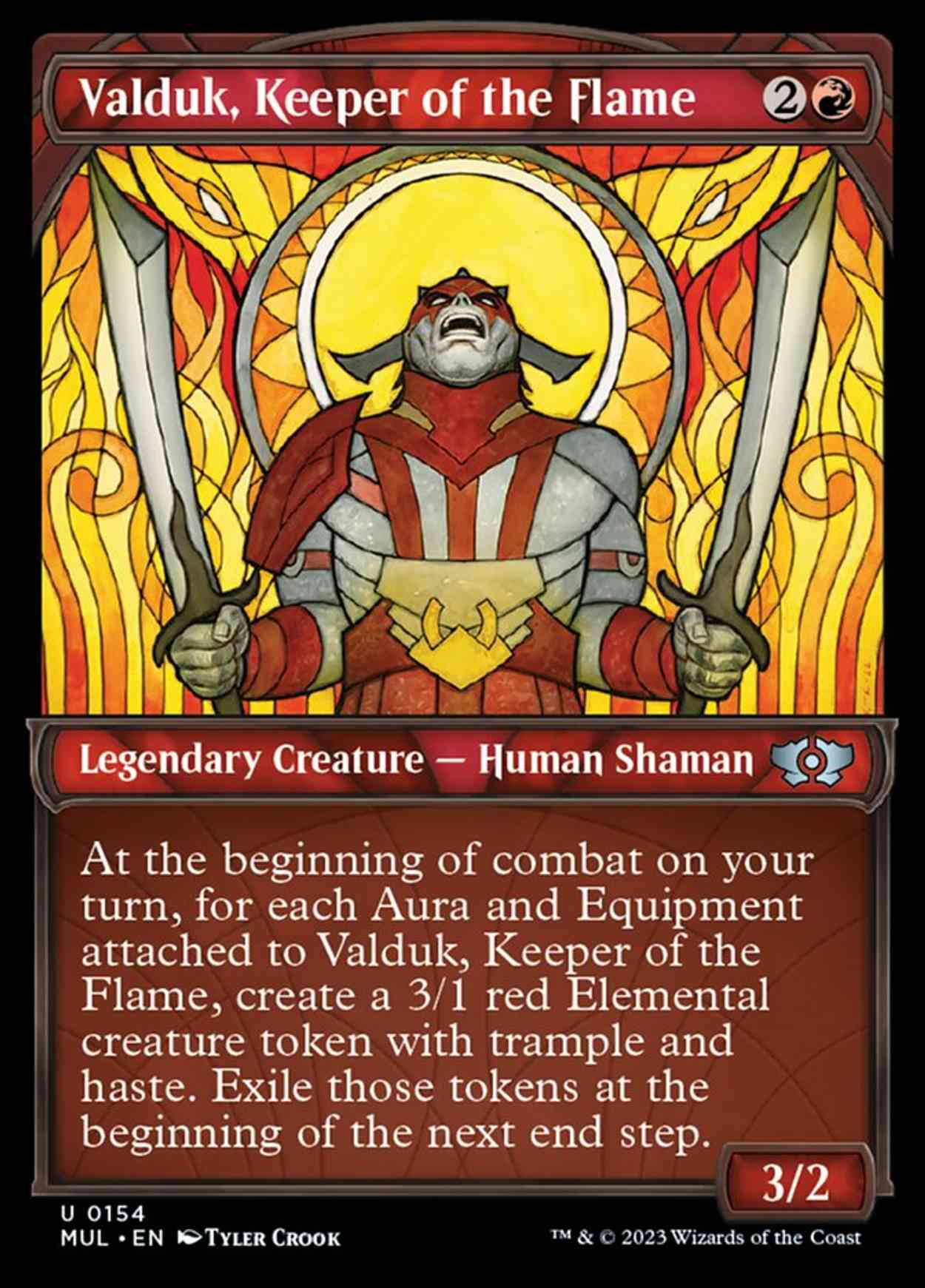 Valduk, Keeper of the Flame (Halo Foil) magic card front