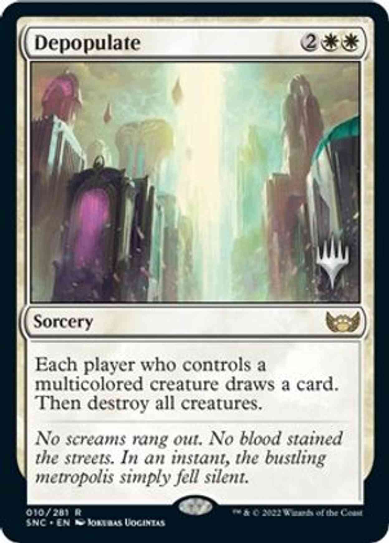 Depopulate magic card front