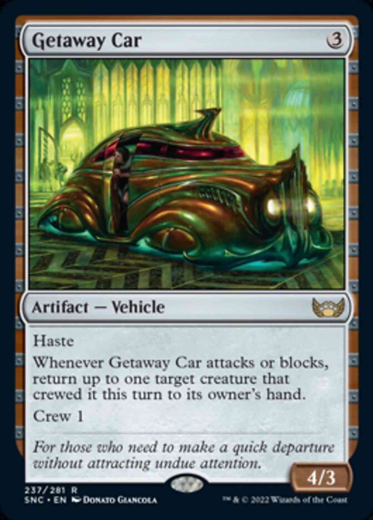 Getaway Car magic card front