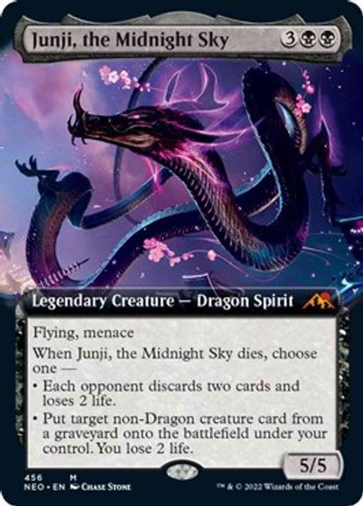 Junji, the Midnight Sky (Extended Art) magic card front