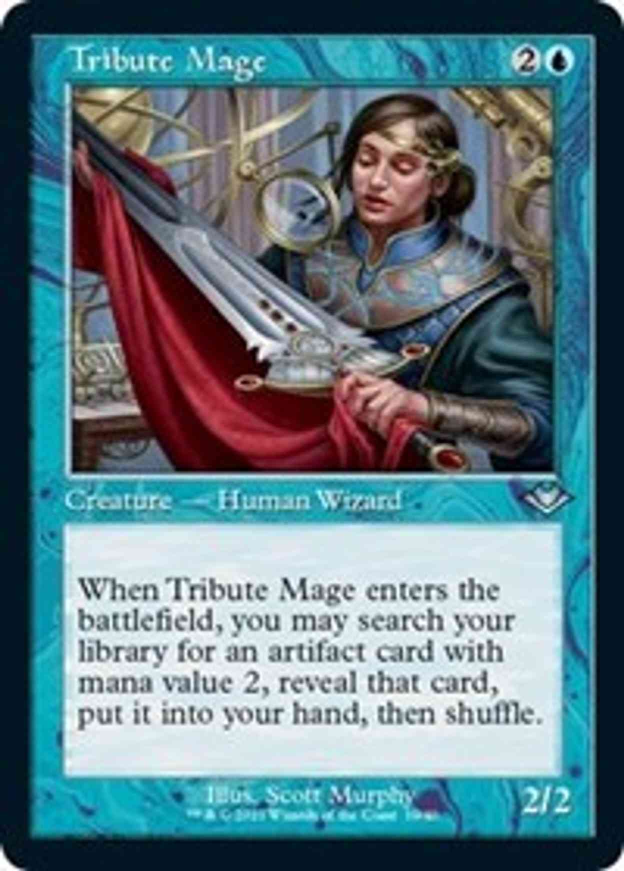 Tribute Mage (Retro Frame) magic card front