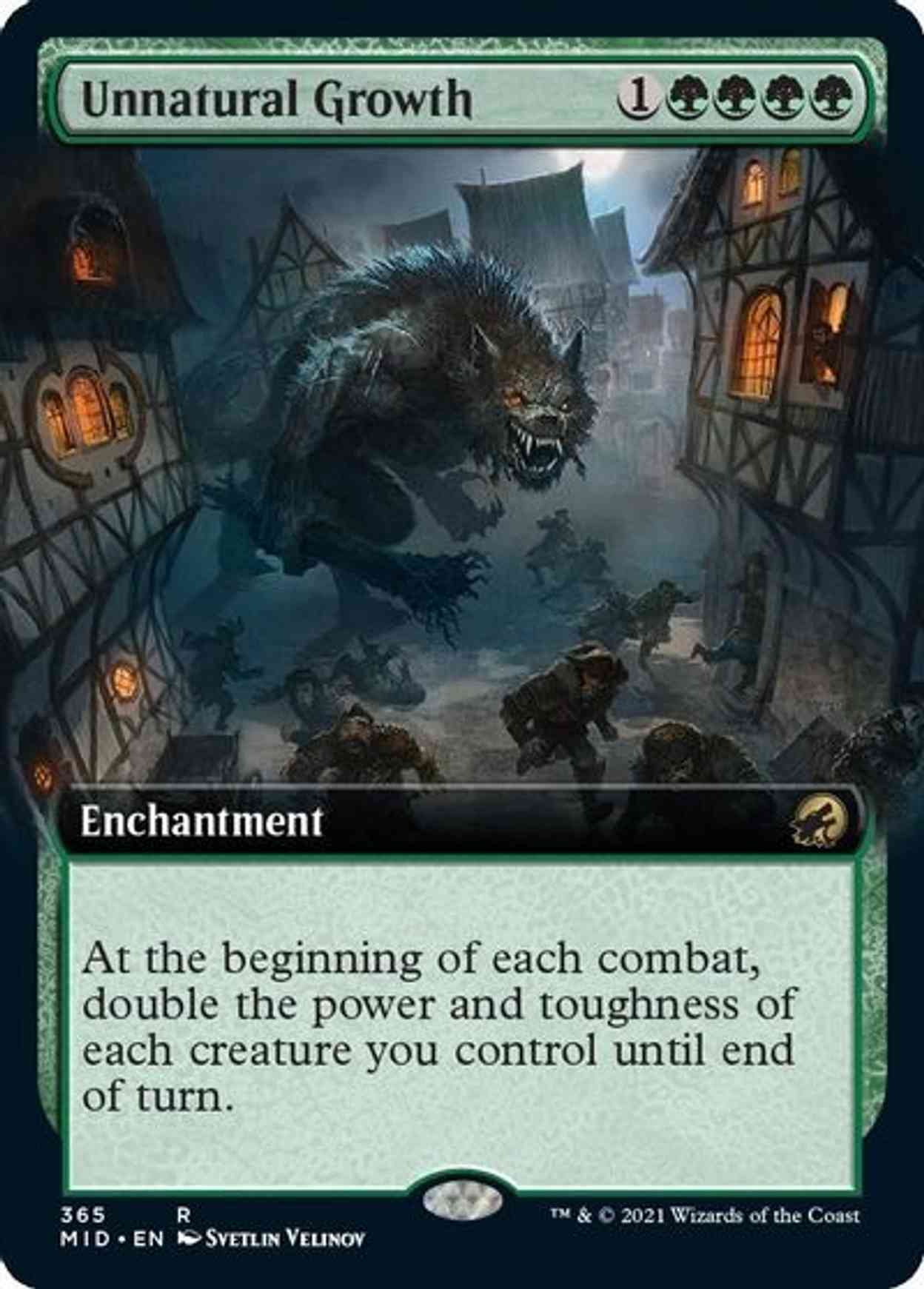 Unnatural Growth (Extended Art) magic card front