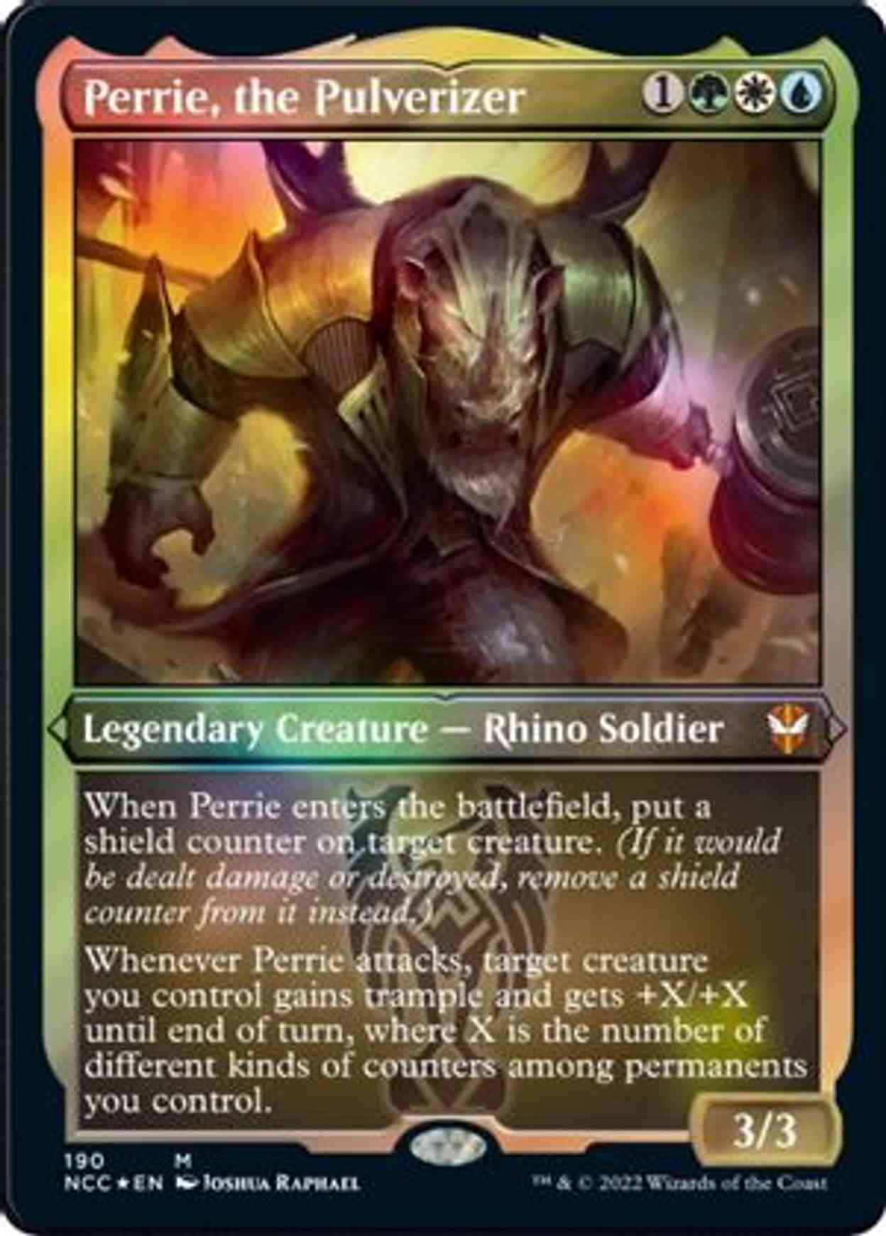 Perrie, the Pulverizer (Display Commander) - Thick Stock magic card front