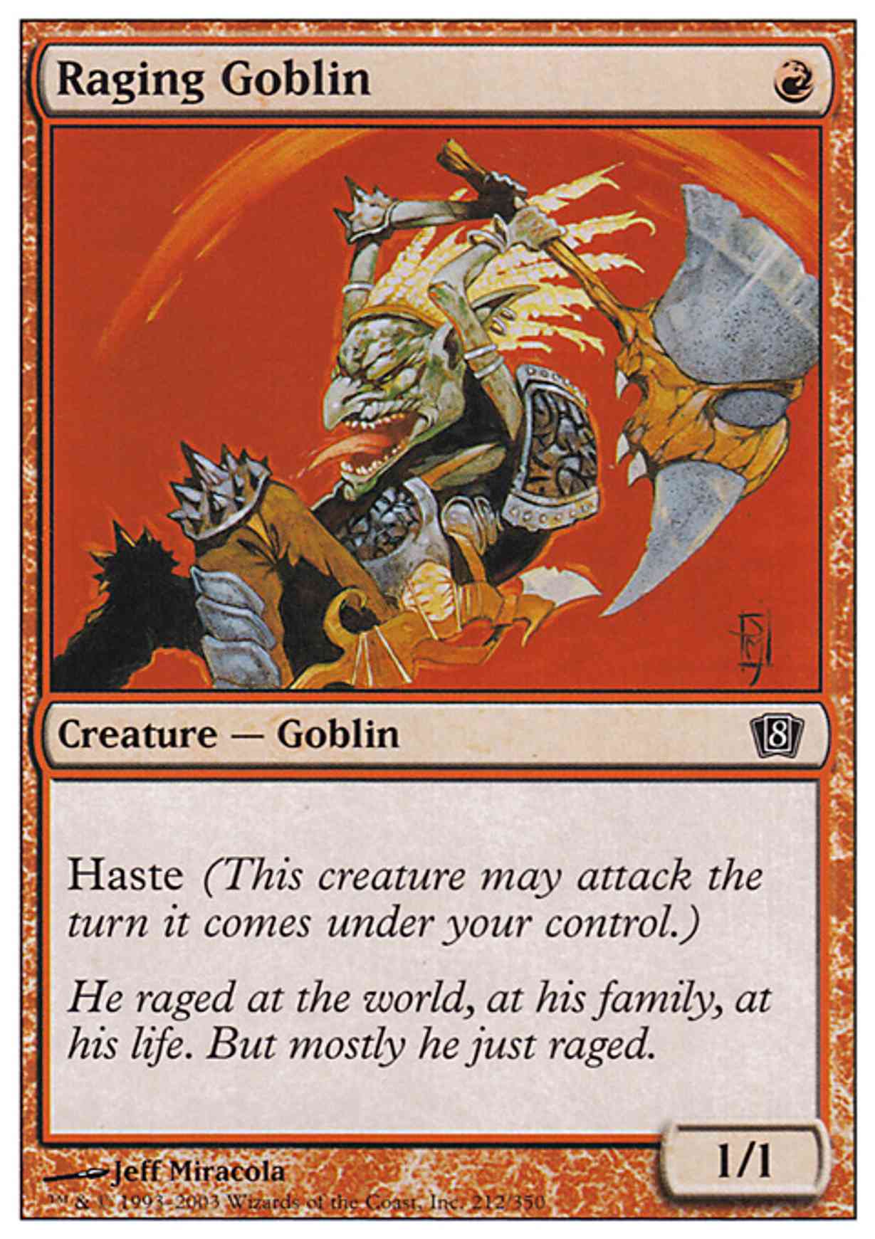 Raging Goblin magic card front