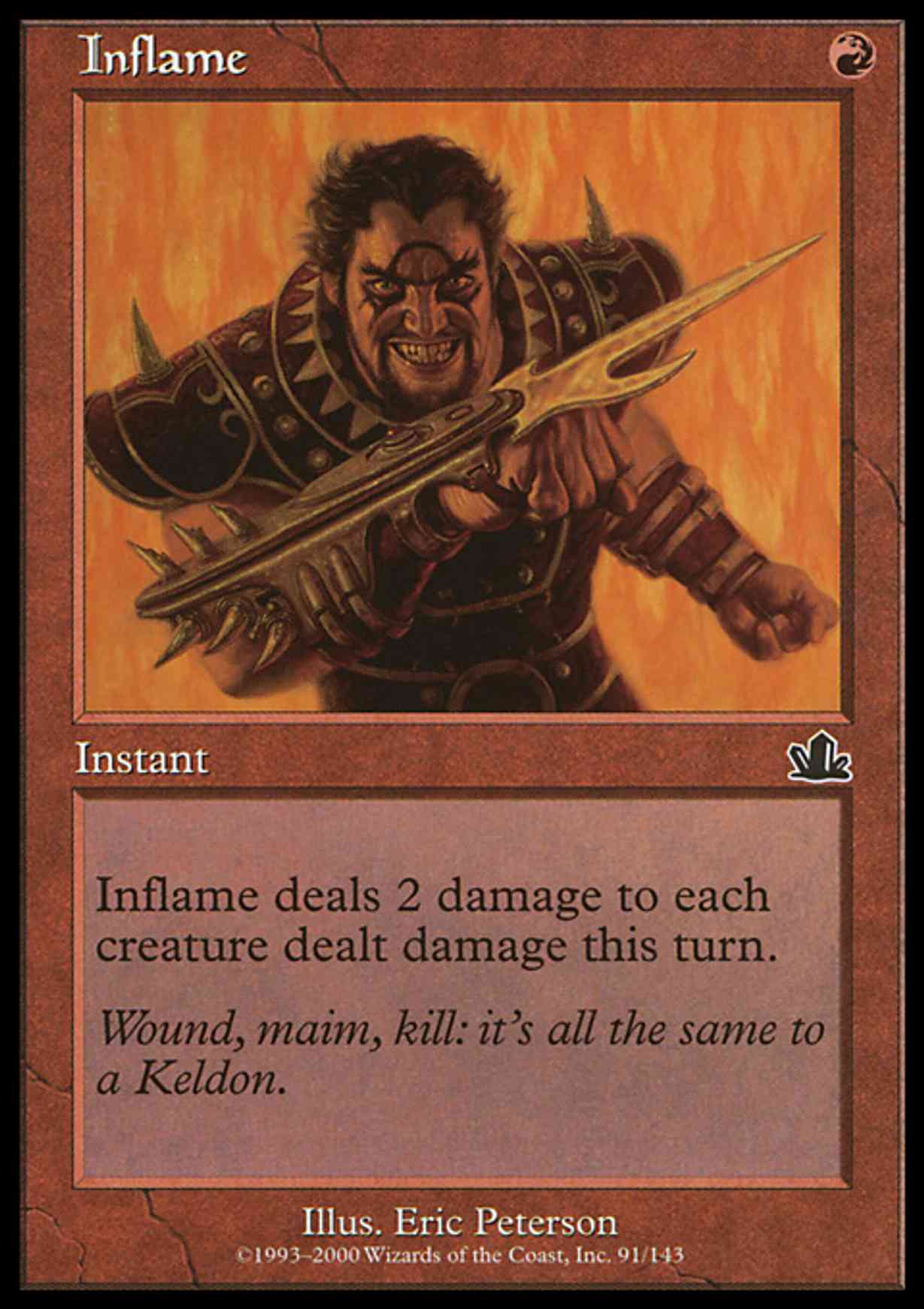 Inflame magic card front
