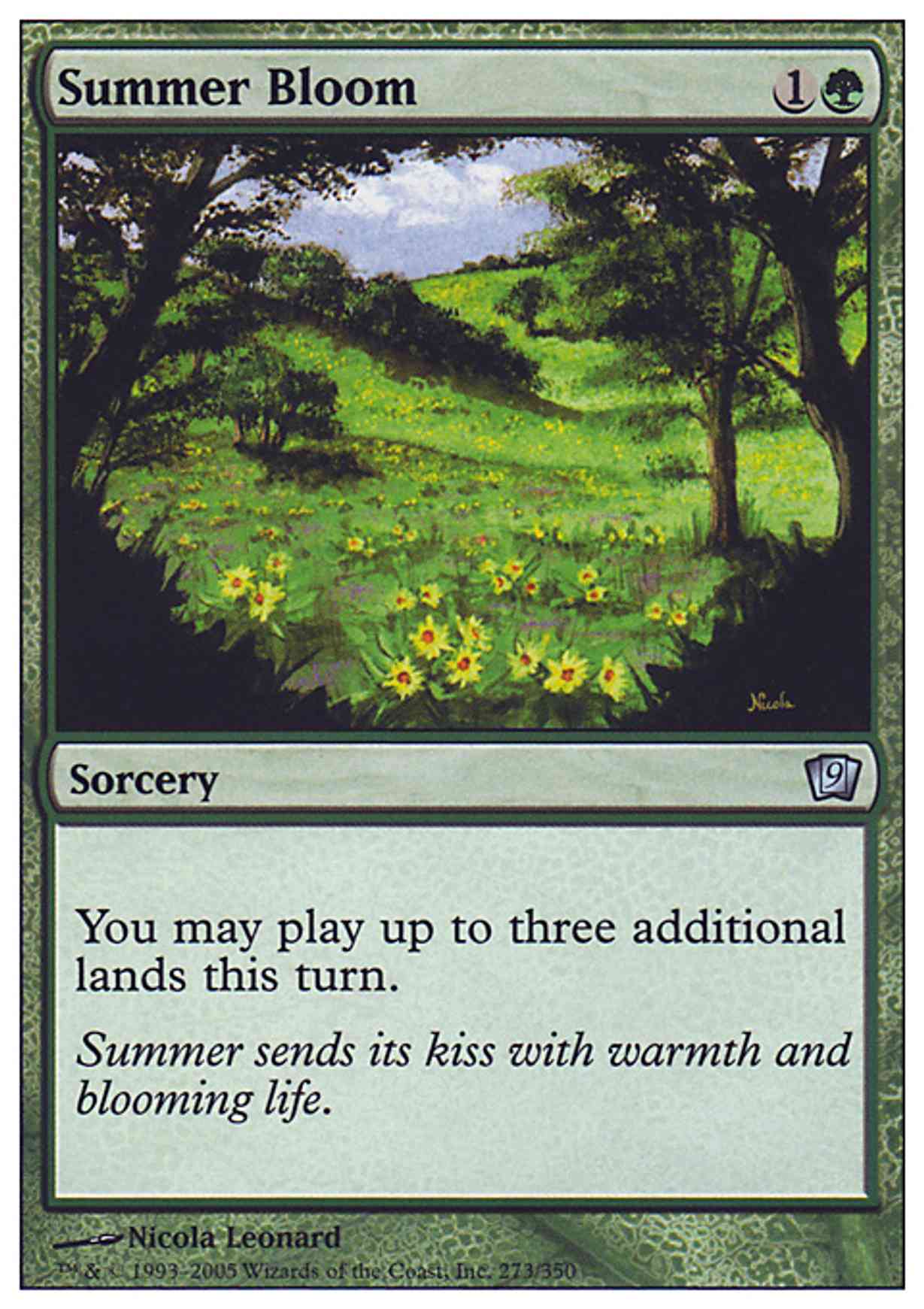 Summer Bloom magic card front