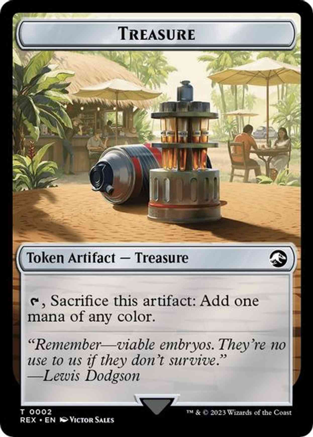 Treasure (0002) // Merfolk Double-Sided Token magic card front