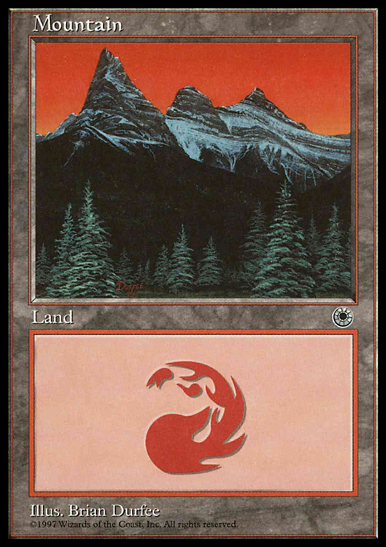 Mountain (Three Peaks) magic card front