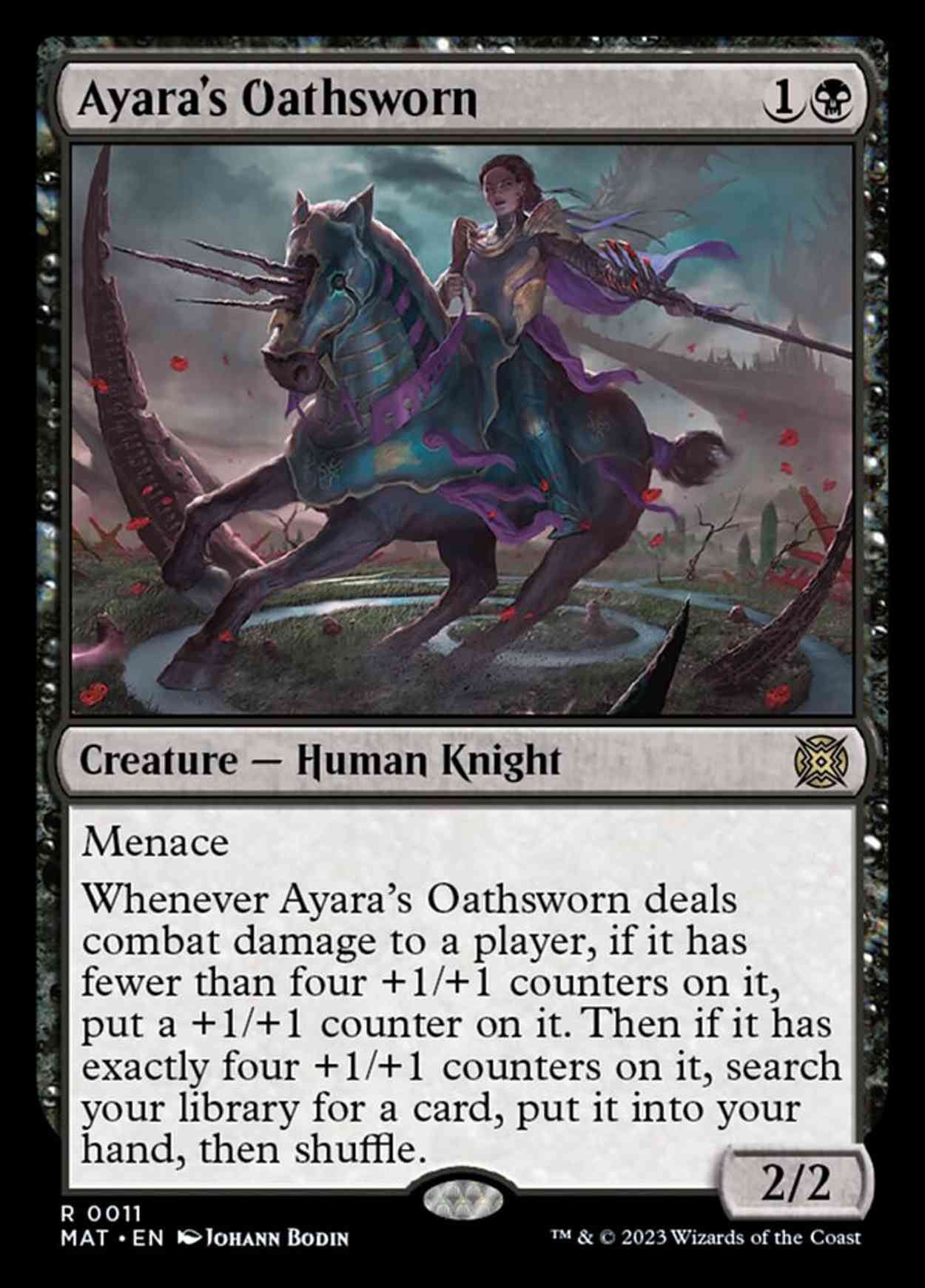Ayara's Oathsworn magic card front