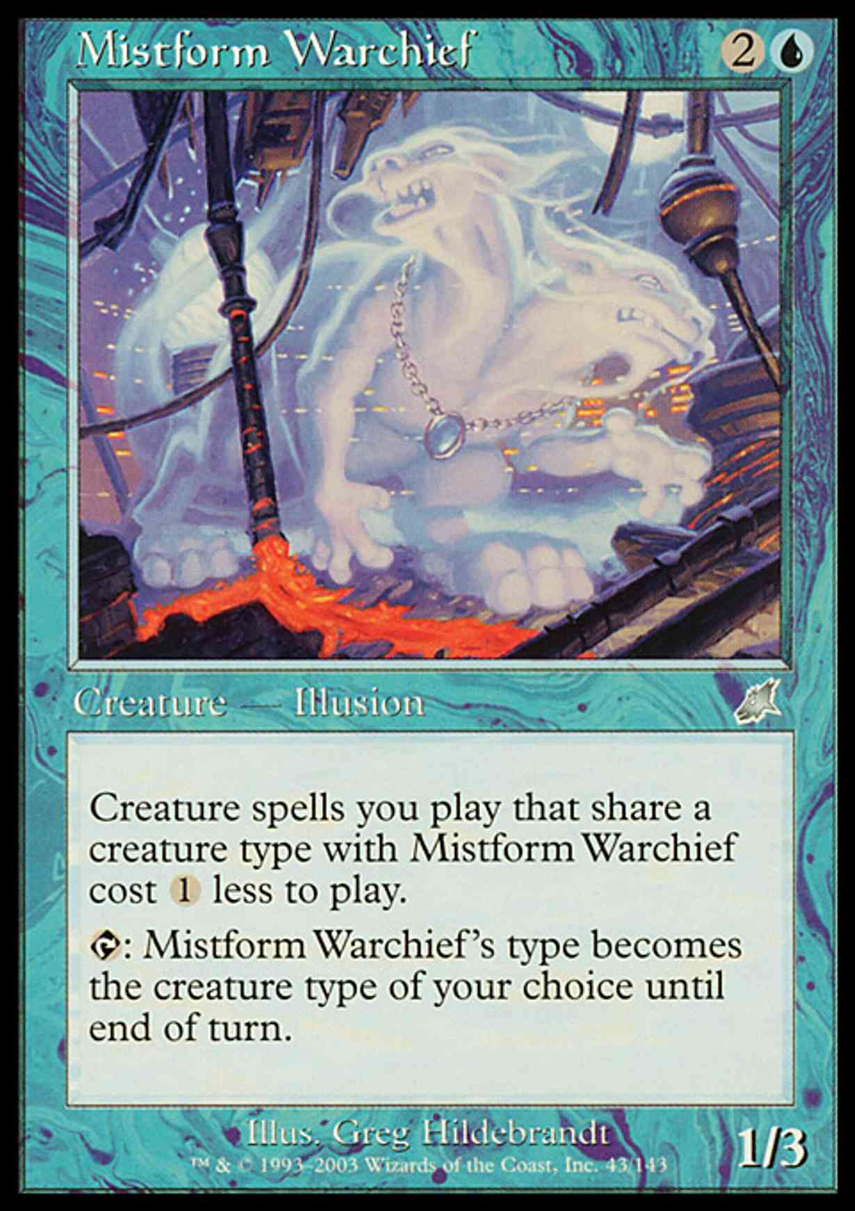 Mistform Warchief magic card front