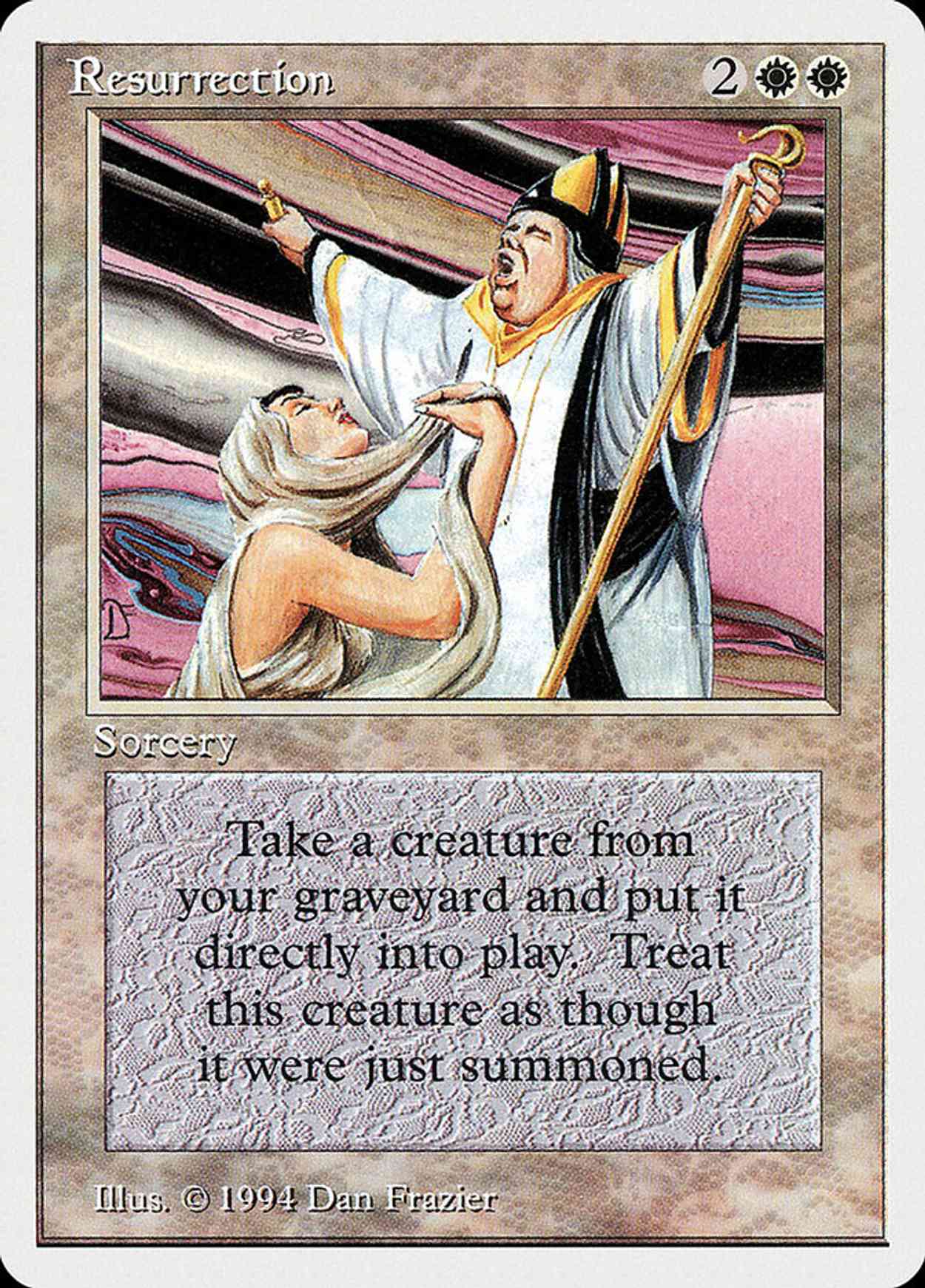 Resurrection magic card front