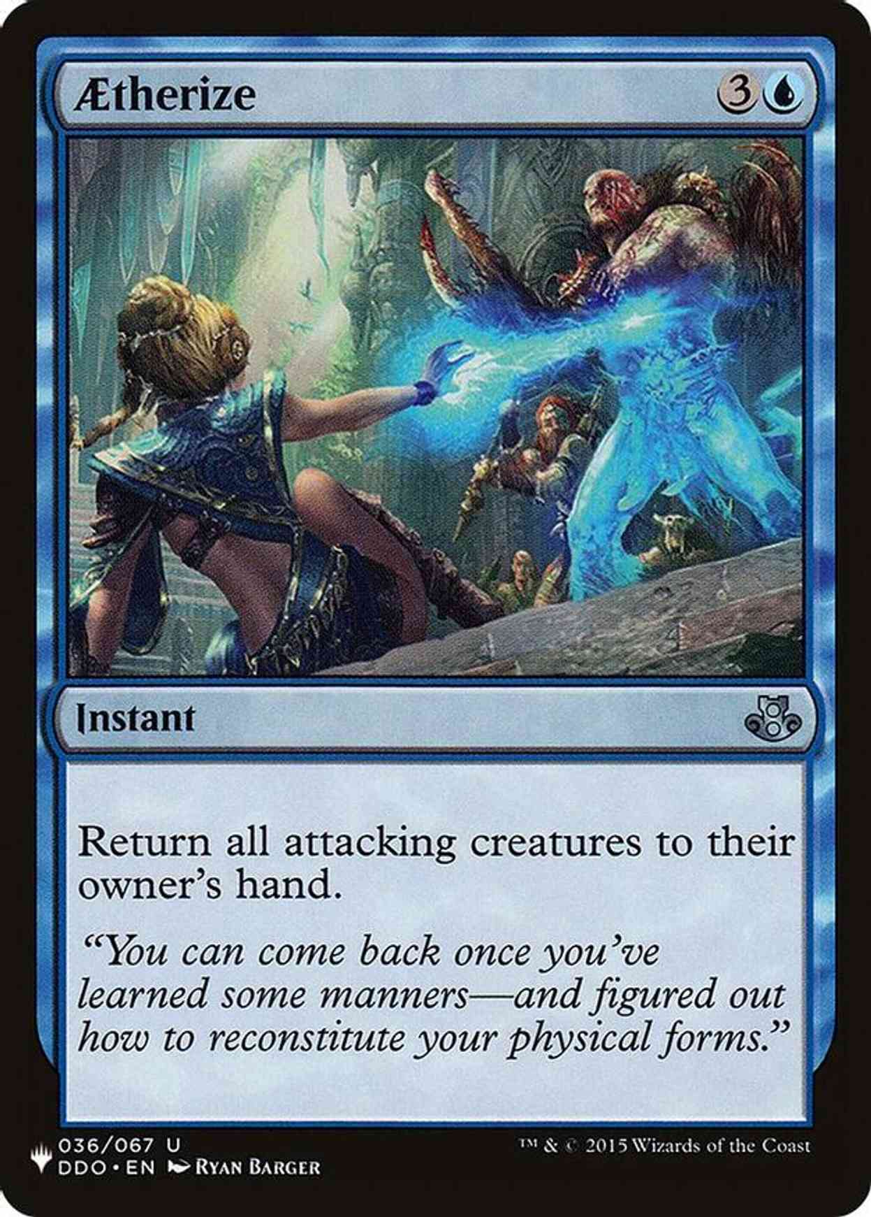 Aetherize magic card front