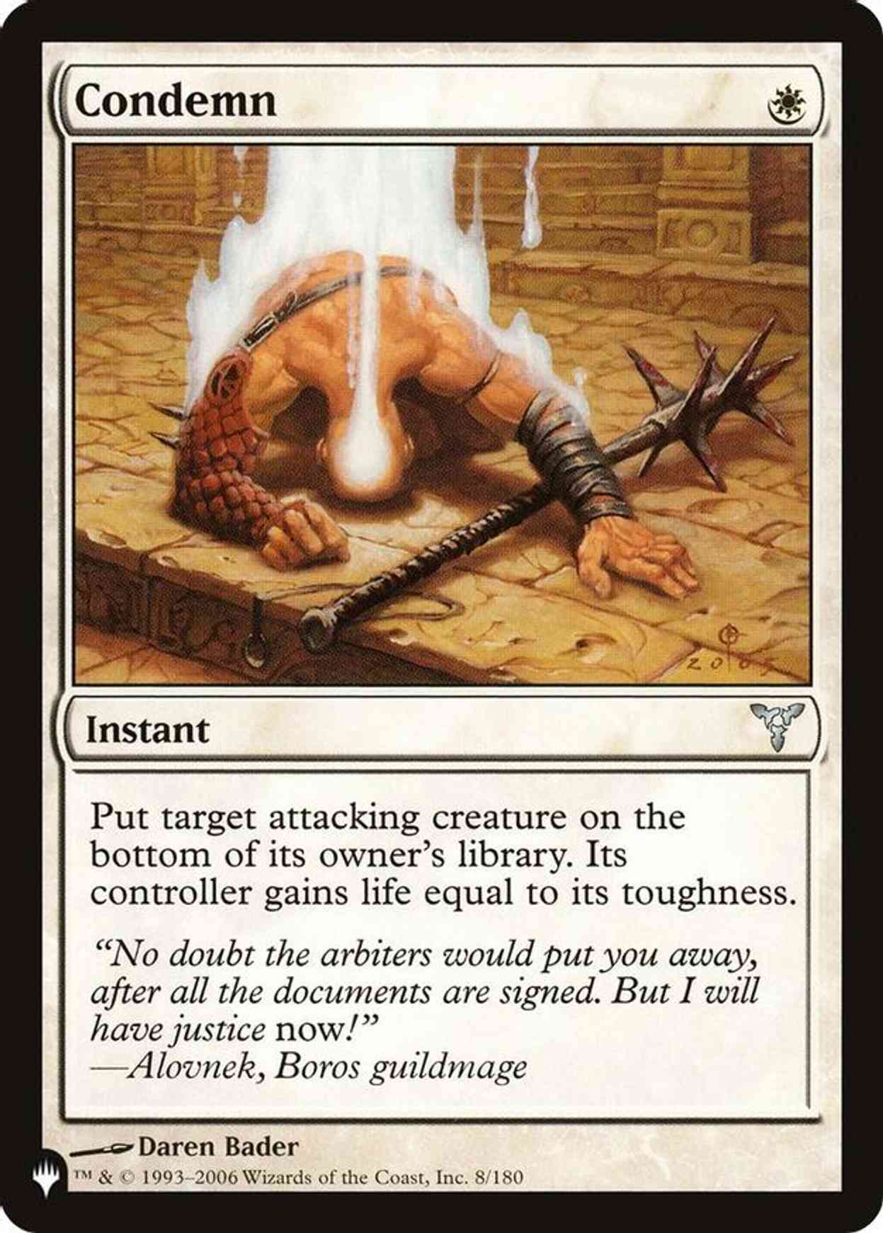 Condemn magic card front