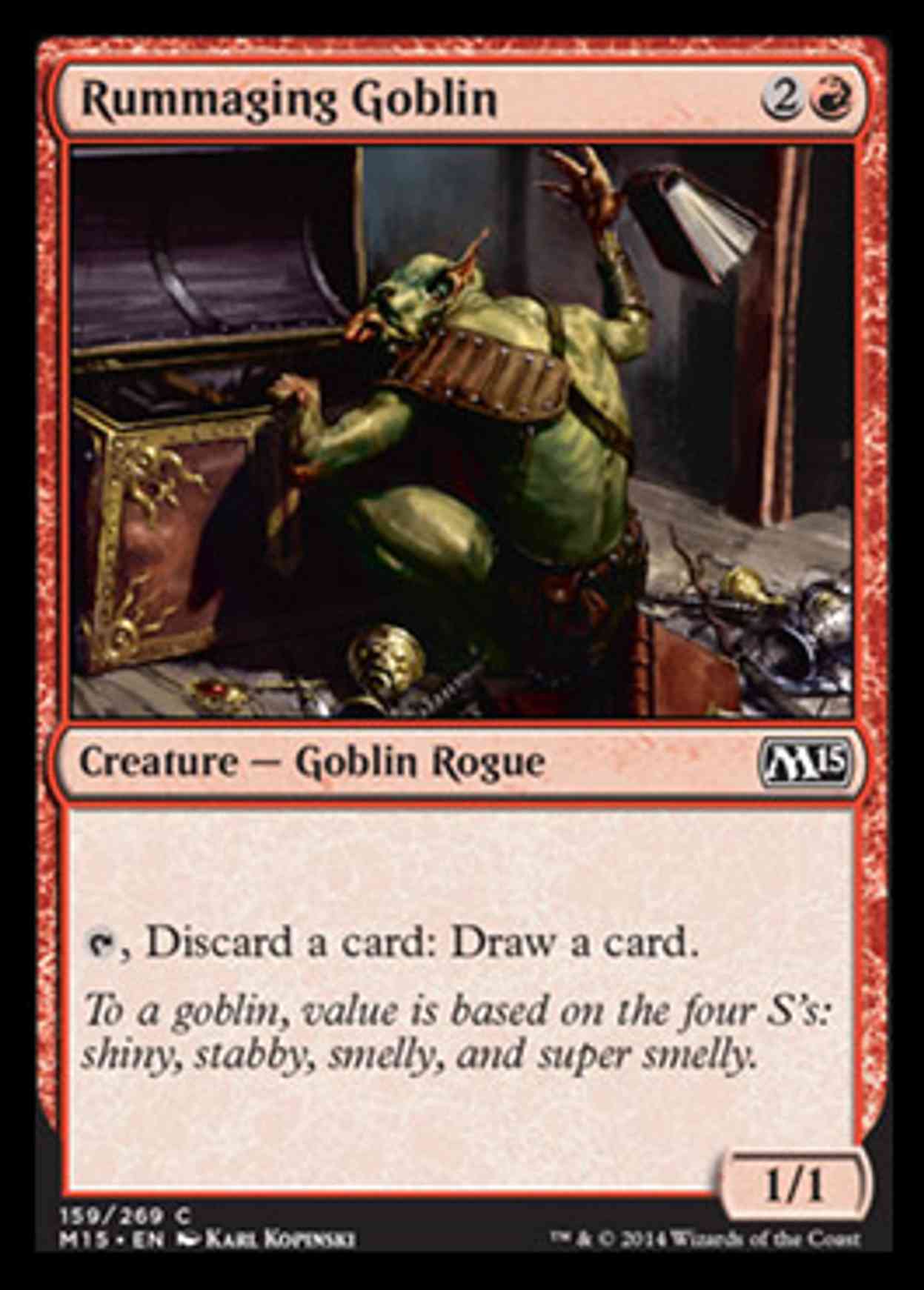 Rummaging Goblin magic card front