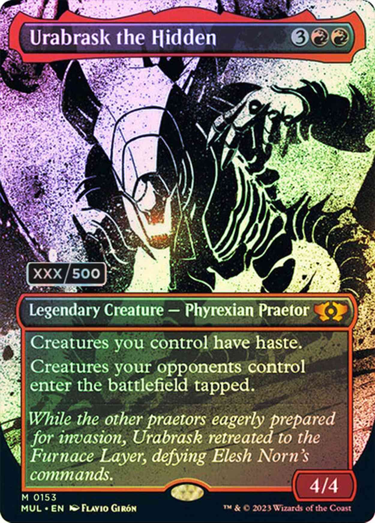 Urabrask the Hidden (Serialized) magic card front