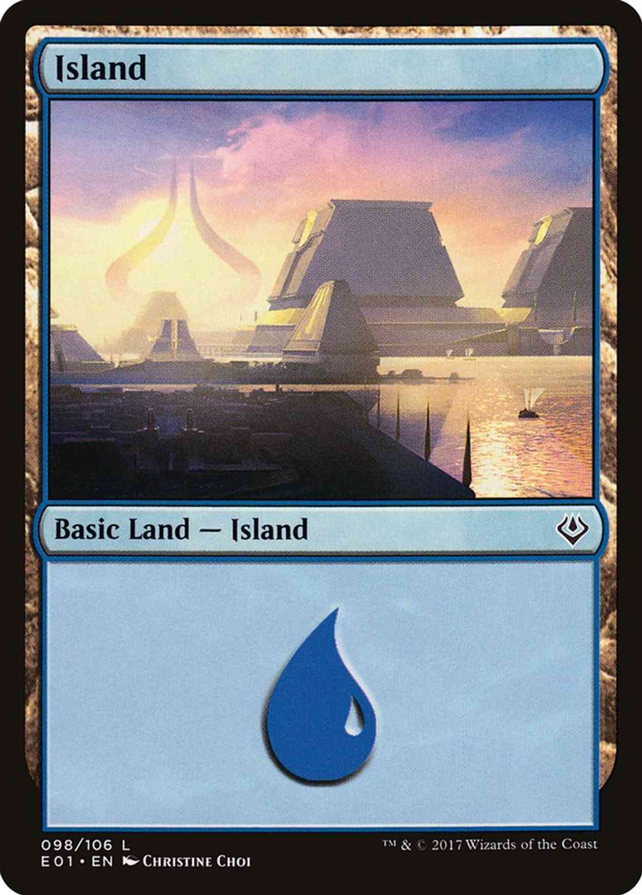 Island (98) magic card front