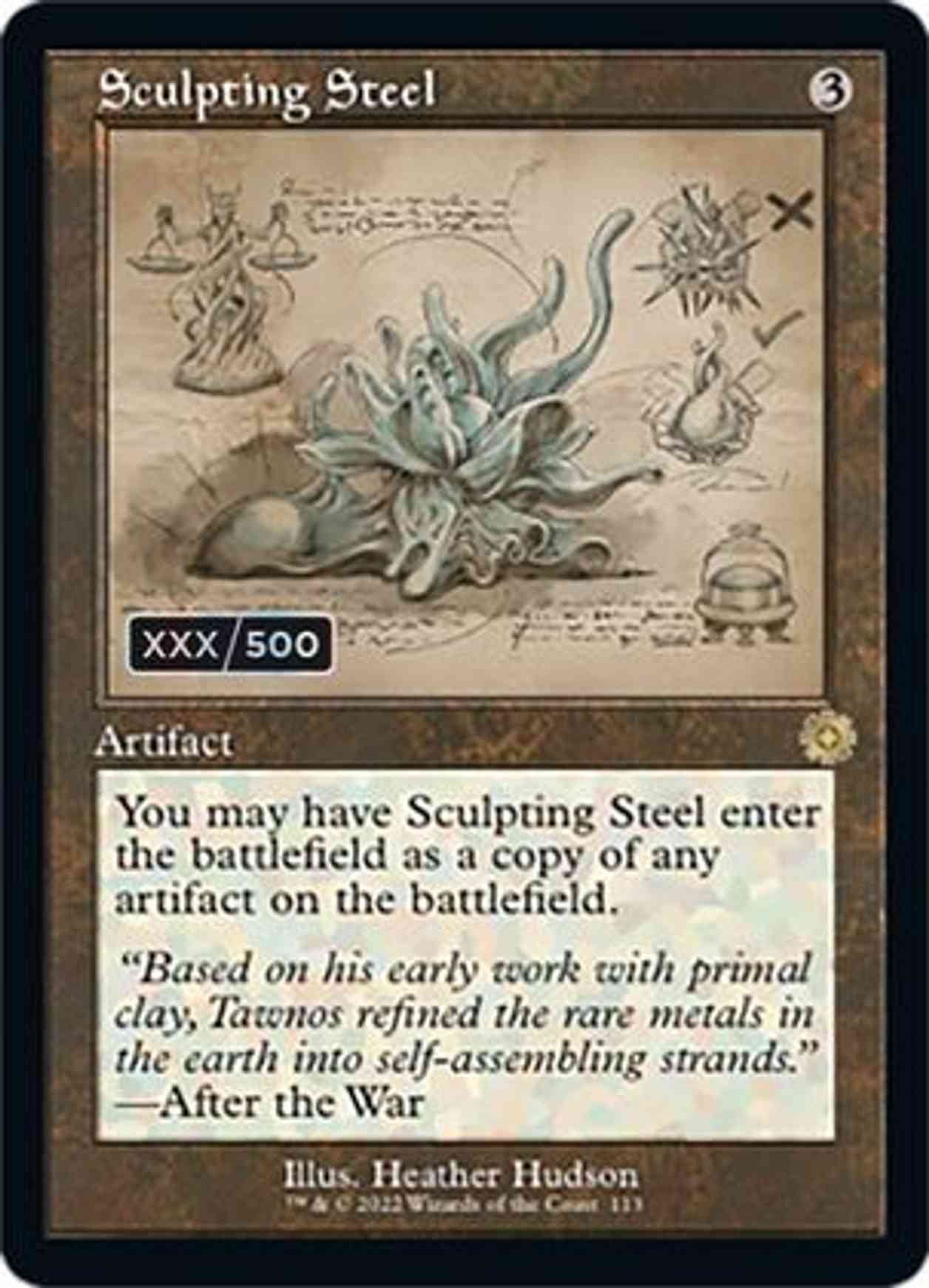 Sculpting Steel (Schematic) (Serial Numbered) magic card front
